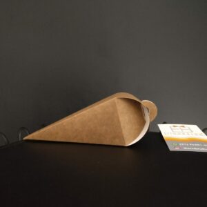 CAIXA CONE TRUFADO KRAFT - 1 UNID