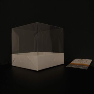 CAIXA MINI BOLO BRANCA 10CM - 1 UNID