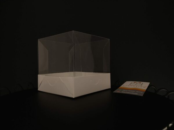 CAIXA MINI BOLO BRANCA 10CM - 1 UNID